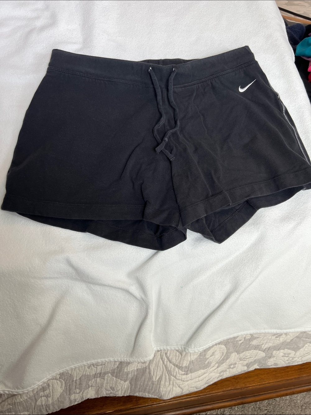 Nike Black Women's Athletic Drawstring Shorts